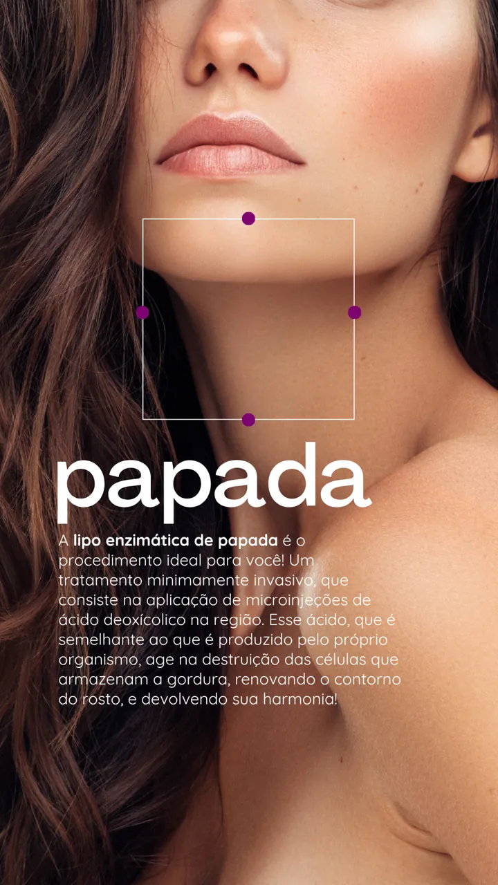 Página de procedimento para papada do portfólio